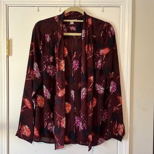 HALOGEN Medium Bow Tie Blouse